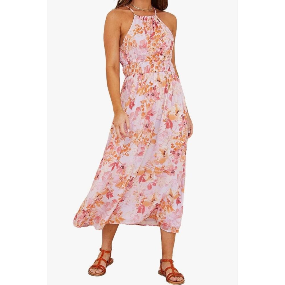 Bella Dahl Sleeveless Elastic Waist Midi Dress Size M